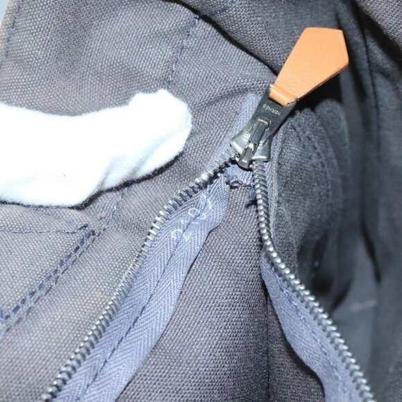 HERMES Fourre Tout PM Tote Bag Canvas Gray Black Auth 104620 - Picture 13 of 16